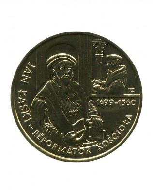 2 злотых Ян Ласки ( 1499 - 1560 ) 1999 г. Церковный реформатор