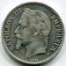 Монета Франция 5 франков 1870 год. Наполеон III