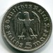 Монета Германия 5 рейхсмарок 1936 год. F
