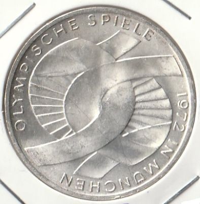 Германия 10 марок 1972 г. "XX летние Олимпийские Игры, Мюнхен 1972 - Узел"