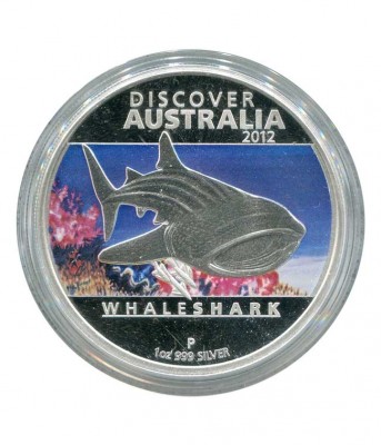 Австралия, 1 доллар 2012 г. Китовая акула