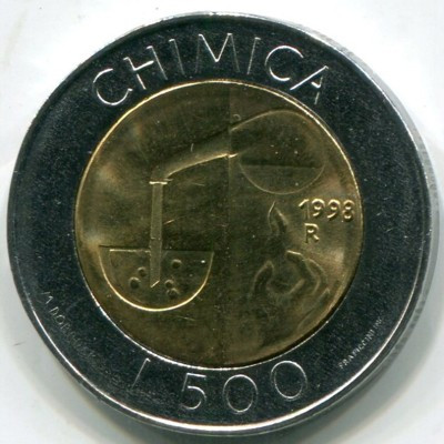 Монета Сан-Марино 500 лир 1998 год.