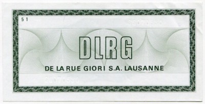 Тестовая банкнота Швейцария Лозанна De La Rue.