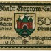 Банкнота Трептов дер Толленсе 50 пфеннигов 1918 год.