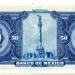 Банкнота Мексика 50 песо 1972 год.