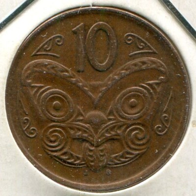 Монета Новая Зеландия 10 центов 2006 год.