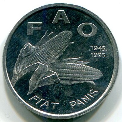 Монета Хорватия 1 липа 1995 год. FAO