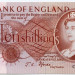 Банкнота Великобритания 10 шиллингов 1966 год.