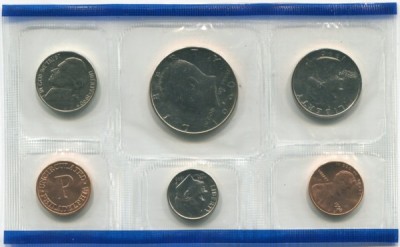 США годовой набор из 5-ти монет 1990 год. P