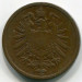 Монета Германская 2 пфеннига 1876 год. G