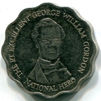 Монета Ямайка 10 долларов 1999 год.