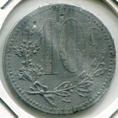 Монета Алжир 10 сантимов 1918 год.