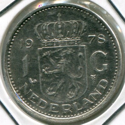 Монета Нидерланды 1 гульден 1978 год.