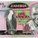 Банкнота Замбия 1 квача 1980-1988 год. 