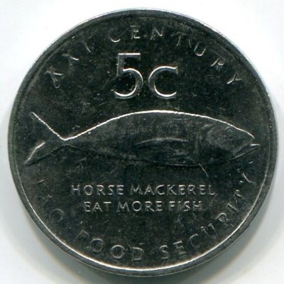 Монета Намибия 5 центов 2000 год. FAO