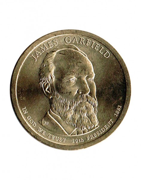 США, 1 доллар, 20-й президент Джеймс Гарфилд 2011 г.