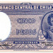 Банкнота Чили 5 песо 1958 год.