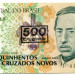 Банкнота Бразилия 500 крузейро 1990 год.