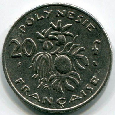 Монета Французская Полинезия 20 франков 1970 год.