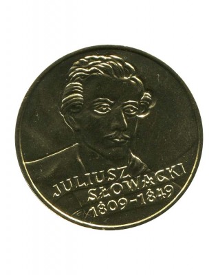 2 злотых Юлиуш Словацкий ( 1809 - 1849 ) 1999 г. Поэт, драматург