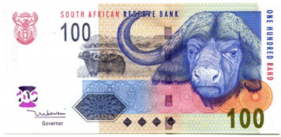 Банкнота ЮАР 100 рандов 2005 год.