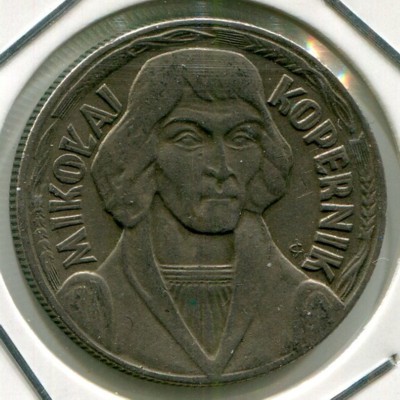 Монета Польша 10 злотых 1968 год. Николай Коперник