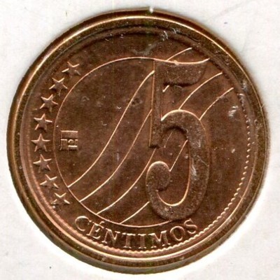 Монета Венесуэла 5 сентимо 2007 год.