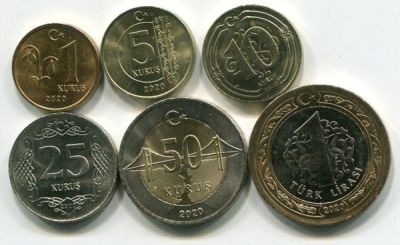 Турция набор из 6-ти монет 2020 год.