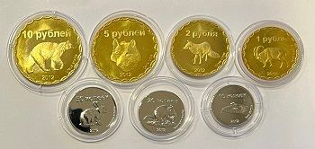 Набор монет, чеченская республика 2012 г.