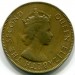 Монета Ямайка 1 пенни 1953 год. Елизавета II
