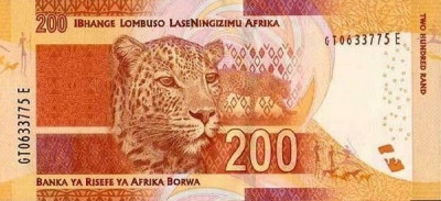Банкнота ЮАР 200 рандов 2016 год.