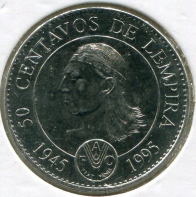 Монета Гондурас 50 сентаво 1994 год. FAO
