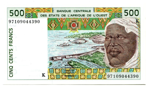 Банкнота Сенегал 500 франков 2002 год.