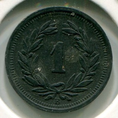 Монета Швейцария 1 раппен 1942 год.