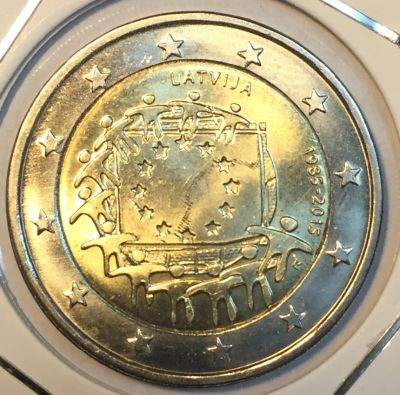 Монета Латвия 2 евро 2015 год 