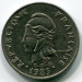Монета Французская Полинезия 10 франков 1983 год.
