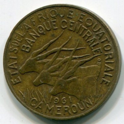 Монета Камерун 5 франков 1961 год.