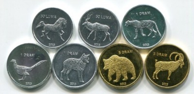 Нагорный Карабах набор из 7-ми монет 2013 год.