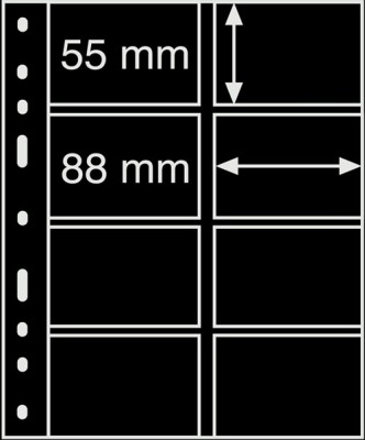 Листы для телефонных карт Optima 4VS (черный фон)