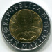 Монета Сан-Марино 500 лир 1998 год.