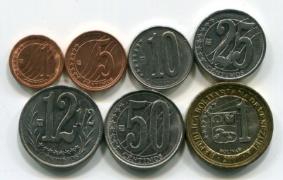 Республика Венесуэла, набор из 7 медно-никелевых монет