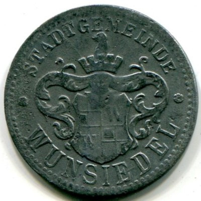 Монета Вунзидель 10 пфеннигов 1917 год. Нотгельд
