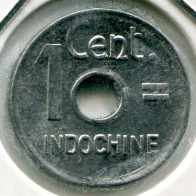 Монета Французский Индокитай 1 цент 1943 год. 