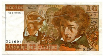 Банкнота Франция 10 франков 1977 год.