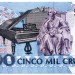 Банкнота Бразилия 5000 крузейро 1993 год.
