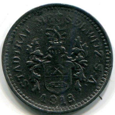 Монета Мойзельвиц 10 пфеннигов 1918 год. Нотгельд