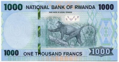 Банкнота Руанда 1000 франков 2019 год.