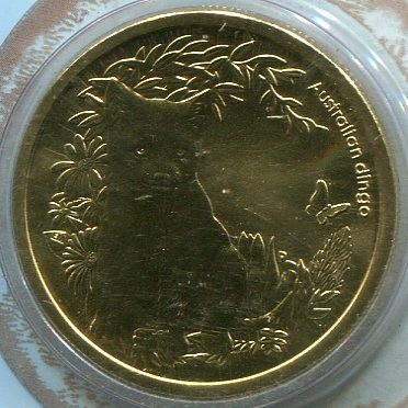 Монета Австралия 1 доллар 2011 год. Динго