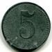 Монета Зонтхофен 5 пфеннигов 1917 год. Нотгельд