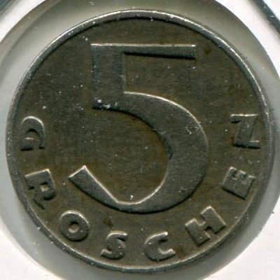 Монета Австрия 5 грошей 1931 год.